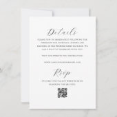 Eenvoudige dubbelzijdige minimalistische website Q Kaart (Achterkant)