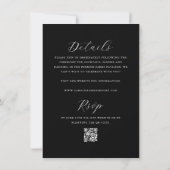 Eenvoudige dubbelzijdige minimalistische website Q Kaart (Achterkant)