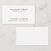 Eenvoudige Duidelijke Professionele Elegante Witte Visitekaartje (Voorkant / Achterkant)