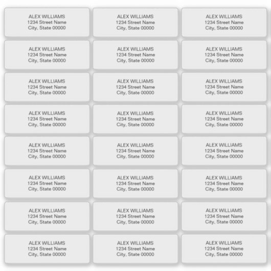 Eenvoudige duidelijke transparante etiketten van h sticker (Voorkant)