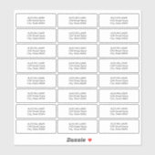 Eenvoudige duidelijke transparante etiketten van h sticker (Vel)