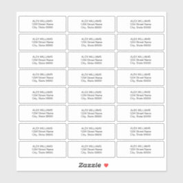 Eenvoudige duidelijke transparante etiketten van h sticker
