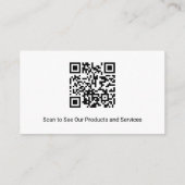 Eenvoudige Duidelijke Witte Generieke Ontwerp QR C Visitekaartje (Achterkant)