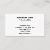 Eenvoudige Duidelijke Witte Generieke Ontwerp QR C Visitekaartje (Voorkant)