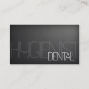 Eenvoudige Duidelijke Zilveren Patroon Dental Hygi Visitekaartje