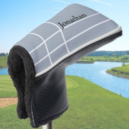Eenvoudige duif grijs zwart minimalistische aangep golfheadcover