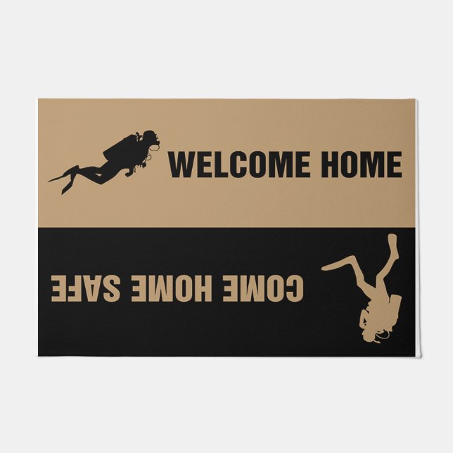 Eenvoudige Duikdeurmat, Oceaanontwerp Deurmat (Voorkant)