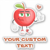 Eenvoudige duim omhoog aangepaste tekst sticker (Voorkant)