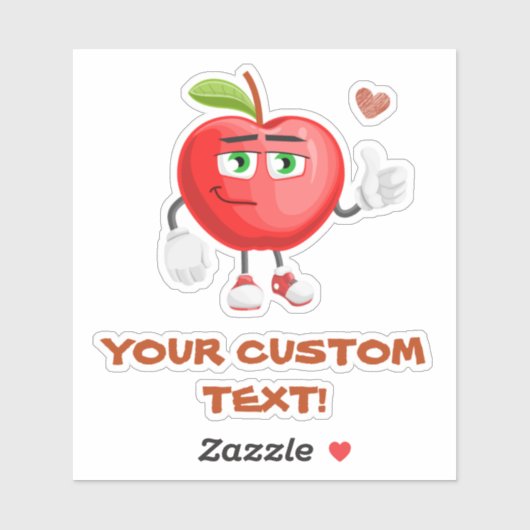 Eenvoudige duim omhoog aangepaste tekst sticker (Vel)