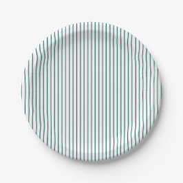 Eenvoudige dunne turquoise streep papieren bordje