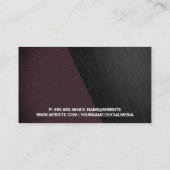 Eenvoudige duo-toonstructuur visitekaartje (Achterkant)