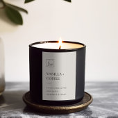 EENVOUDIGE DUSKY EGG IVORY WHITE MINIMAL CANDLE LO VOEDSELCONTAINER ETIKET