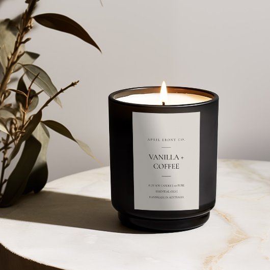 EENVOUDIGE DUSKY EGG IVORY WHITE MINIMAL MODERN CA VOEDSELCONTAINER ETIKET