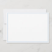 Eenvoudige Dusty Blue Border Naam Stationery Notitiekaartje (Achterkant)