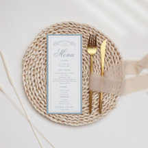 Eenvoudige Dusty Blue botanische kam monogram brui