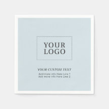Eenvoudige Dusty Blue Custom Business Logo Promoti