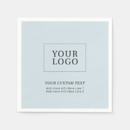 Eenvoudige Dusty Blue Custom Business Logo Promoti Servet