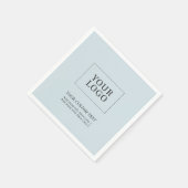 Eenvoudige Dusty Blue Custom Business Logo Promoti Servet (Hoek)