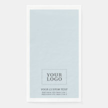 Eenvoudige Dusty Blue Custom Business Logo Promoti