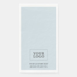 Eenvoudige Dusty Blue Custom Business Logo Promoti Servet
