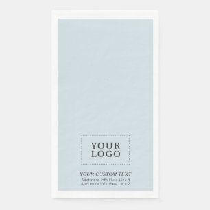 Eenvoudige Dusty Blue Custom Business Logo Promoti Servet