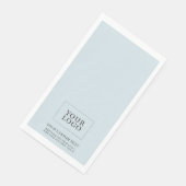 Eenvoudige Dusty Blue Custom Business Logo Promoti Servet (Hoek)