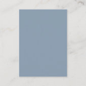 Eenvoudige Dusty Blue Minimalist QR Code Weddensch Informatiekaartje (Achterkant)