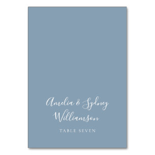 Eenvoudige Dusty Blue Script Custom Name Place Car Kaart