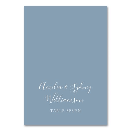 Eenvoudige Dusty Blue Script Custom Name Place Car Kaart (Voorkant)