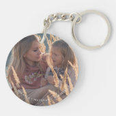 Eenvoudige Dusty Roze Mam EST. AcrylSleutelhanger Sleutelhanger (Achterkant)