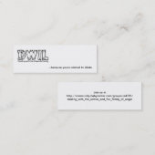 Eenvoudige DWIL-kaart - Klein Mini Visitekaartje (Voorkant / Achterkant)