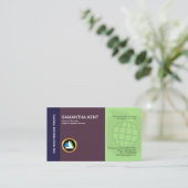 Eenvoudige, dynamische, professionele, globale inv visitekaartje (Staand voorkant)