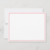 Eenvoudige E-legant Script Red Monogram Note Card Notitiekaartje (Achterkant)