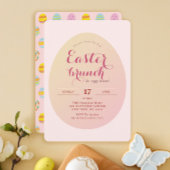 Eenvoudige Easter Brunch Egg Hunt Soft Pink Kaart