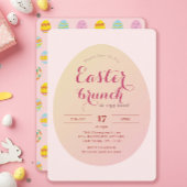 Eenvoudige Easter Brunch Egg Hunt Soft Pink Kaart