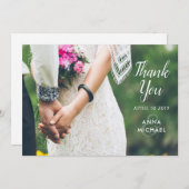 Eenvoudige eBay-foto Aangepaste bruiloft Hartelijk Bedankkaart (Voorkant / Achterkant)