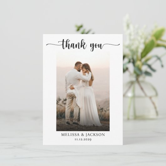 Eenvoudige eBay-uithuwfoto voor eBay-handtekeninge Bedankkaart (Staand voorkant)