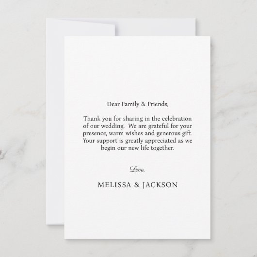 Eenvoudige eBay-uithuwfoto voor eBay-handtekeninge Bedankkaart (Achterkant)