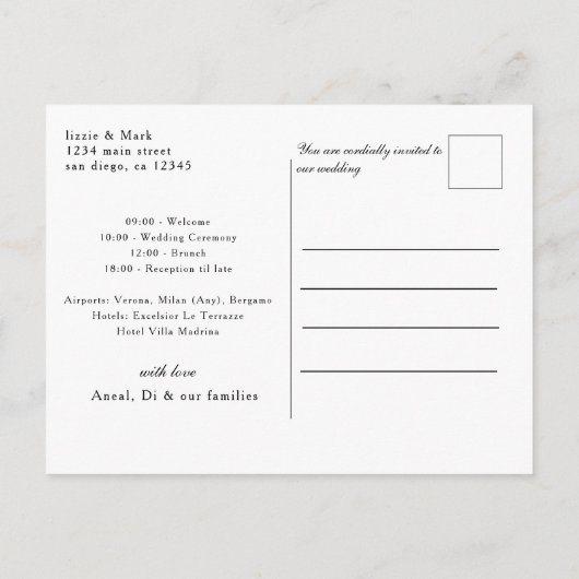 Eenvoudige eBay-uitnodiging voor tekst en foto's Uitnodiging Briefkaart (Achterkant)