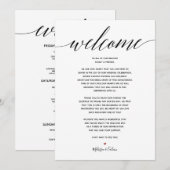 Eenvoudige eBay-Welkomstkaart voor bruiloft en eve Programmakaart (Voorkant / Achterkant)