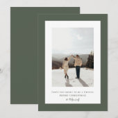 Eenvoudige ebbenhouten fotolijst feestdagenkaart (Voorkant / Achterkant)