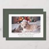 Eenvoudige ebbenhouten fotolijst feestdagenkaart (Voorkant / Achterkant)