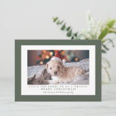 Eenvoudige ebbenhouten fotolijst feestdagenkaart (Staand voorkant)