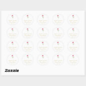 Eenvoudige Echinacea-herdenking Ronde Sticker (Vel)
