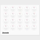 Eenvoudige Echinacea-herdenking  Ronde Sticker (Vel)