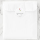 Eenvoudige Echinacea-herdenking  Ronde Sticker (Tas)