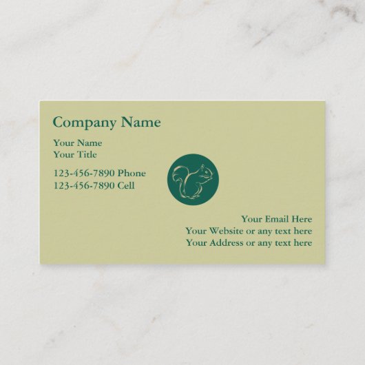 Eenvoudige eekhoorn Visitekaartjes (Achterkant)