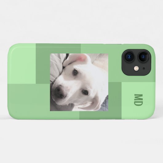Eenvoudige Één Foto Modern Vierkant Ontwerp Sage G Case-Mate iPhone Case (Achterkant (horizontaal))