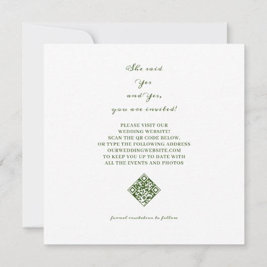 Eenvoudige Één Foto Rustieke Zonnebloem QR CODE We Save The Date (Achterkant)