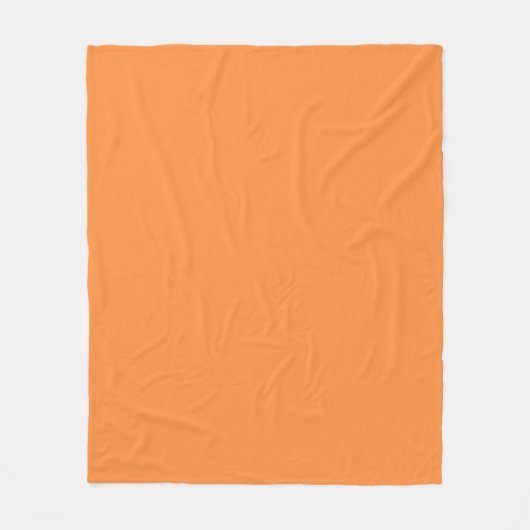 Eenvoudige Één Stevige Kleur Oranje Monocolor Fleece Deken (Voorkant)